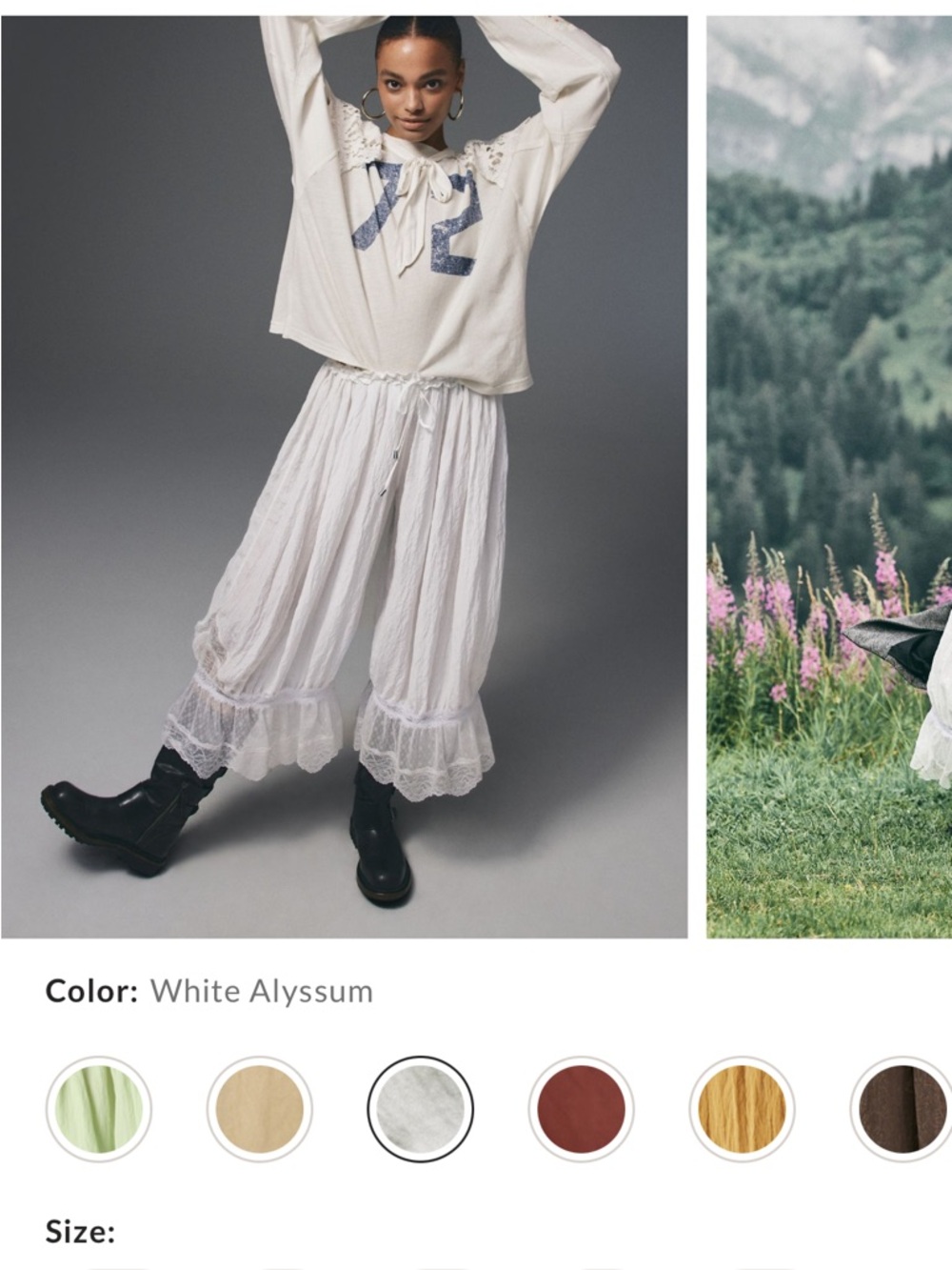 Free People Intimately Forever Young Lace Bloomers in White Alyssium - Picture 6 of 13